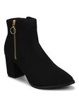 TRUFFLE COLLECTION Women's ST-1066 Black Suede Boots - UK 8