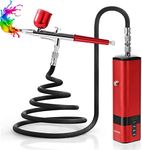 Airbrush Kit with Compressor, 32PSI Handheld Mini Air Brush Gun Set, Portable High Pressure Air Brushes for Painting, Tattoo, Nail Art, Mode, Makeup, Cake, Barber