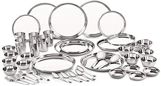 Neelam Stainless Steel Premium Dinner Set (Set of 50 Pcs)