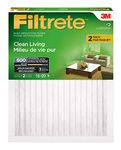 Filtrete 16x20x1 Furnace Filter, MPR 600, MERV 7, Healthy Living Ultimate Allergen 3-Month Pleated 1-Inch Air Filters, 2 Filters