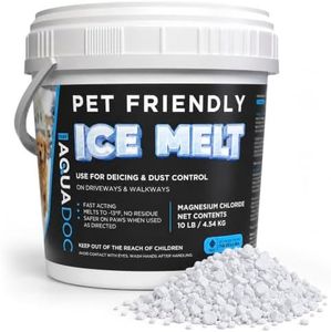 AquaDoc Pet Safe Ice Melt for Concrete, Magnesium Chloride Pellets, 10 lb | Effective Down to -13°F, Gentler on Paws than Rock Salt, No White Crust Indoors, Packaged in the USA.