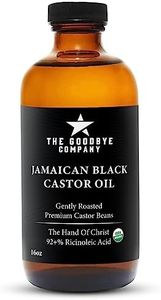 Jamaican Black Castor Oil For Hair Growth - (450 mL) Organic, Cold Pressed, Unrefined Castor Oil in Glass Bottle; 100% Pure Castor Oil for Eyebrow, Eyelash, and Hair Growth (16.9 Ounces)