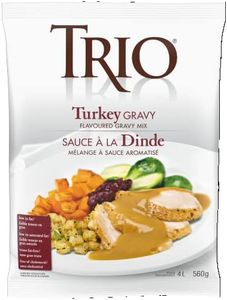 TRIO Turkey Gravy, Low Fat, Cholesterol Free, Instant Gravy Mix, 560g