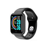 MOVCTON m i New Series Quick Charge D20 Fitness Band Smart Watch for Men, Women, Boys, Girls, Kids - Single Touch Interface, Water Resistant, Workout Modes Watch - Black (Black)