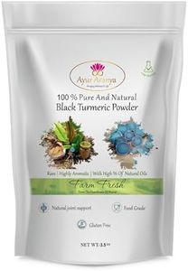 Ayur Aranya 100% Pure and Natural Black Turmeric Powder 3.5 Oz Curcuma Caesia Farm Fresh Root Powder Highly Aromatic with Natural Oils Support Joints Immunity Booster | Gluten Free, Lab Tested