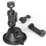 SMALLRIG Double-Layer Suction Cup Mount for Smartphone/Action Camera, Car Mount w Phone Holder for iPhone for GoPro for DJI Osmo, Dual Ball Head 360° Rotation for Car Windshield Window, SC-1K - 4275