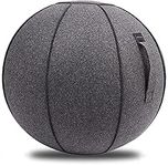 XGYLVFEI Home Office Yoga Stable Ball Chair Fitness Ball Felt Fabric Sitting Ball with Handle 65CM