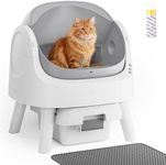 Self Cleaning Cat Litter Box, Automatic Cat Litter Box for Multiple Cats, Integrated Safety Protection with Open-Top Design