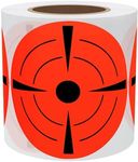 Hybsk Target Pasters 4 Inch Round Adhesive Shooting Targets - Target Dots - Fluorescent Red and Black (4 inch, Fluorescent Red)