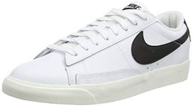 Nike Men's Blazer Low Leather Basketball Shoe, White/Black-sail, 7.5 UK