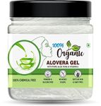 Organic 100% Aloe Vera Gel For Face, with Natural Aloe Vera & Vitamin E for Skin and Hair - 400g