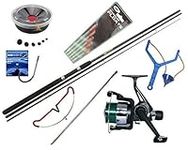 Hunter Pro 10' Carbon-X Complete Beginners Starter Float Match Fishing Kit Rod, NGT TZ40R Reel With Line, Tackle, Rod Rest & Catapult Set