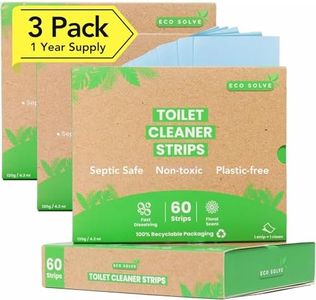 Toilet Bowl Cleaner Strips, Eco-friendly, Non-toxic, Septic Safe, Removes Odors & Stains, Plastic-free, Natural Toilet Bowl Cleaner for Quick and Easy Cleaning, Toilet Fresheners (180 count)