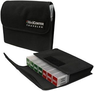 MedCenter 73166 7 Day Pill Traveler Nylon, Black, Xlvitamin Size