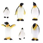 6 Pcs Cute Ocean Animal Penguin Model for Kids, Antarctic Realistic Penguin Figurines Collection Playset, Easter Eggs Penguin Cake Toppers Christmas Birthday Gift