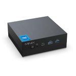 MINIX Z100-Aero,16GB DDR4, 512GB PCIe 3.0 NVMe SSD Intel 12th Gen N100 Windows 11 Pro Mini PC, 4K Triple Display/1GB+2.5G LAN/USB-A 3.2/USB-C/WiFi 5/BT5.1/Vesa Mount/Support Auto Power On