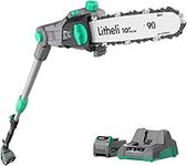 Litheli Cordless Pole Saw, 36V Telescopic Chainsaw, 5m/s Chain Speed, Auto-Oiler, Extendable up 2.6m Battery Pole Saw for Branch Cutting, Trimming, 2.0Ah Battery & Charger Included