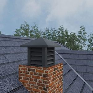 Lesolar Chimney Cap, 14" x 14" Tapered Top Fireplace Chimney Cover, Chimney Rain Caps, Chimney Caps for Outside Chimney Flue Cover to Fit Existing Flue Tile