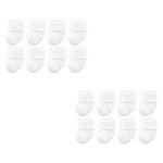 Luvable Friends Baby Girls, White 16-Piece, Unisex Newborn Terry Socks, 6-12 Months