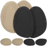 Healifty 4 Pairs Women Heel Forefoot Inserts Non High Heel Leather Insoles Shoe Half Insoles High Heel Pads