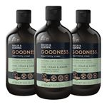 Baylis & Harding Goodness Oud, Cedar & Amber Bath Soak, 500 ml (Pack of 3) - Vegan Friendly