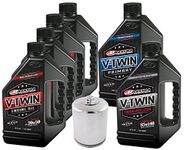 MaximaHiflofiltro VTTOCK15 Complete Engine Oil Change Kit for V-Twin Full Synthetic Harley Davidson Twin Cam, 6 quart