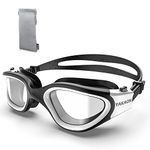 YAKAON G1 Swimming Goggles, Clear Wide View Swim Goggles Anti-Fog for Men Women Adult