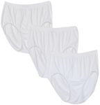 Bali Women's 3-Pack Solid Microfiber Full Brief Panty,Mx3-3 White,9