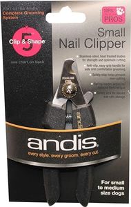 Andis 65260 Premium Animal Nail Cutter for Small Breeds - Stainless Steel Blades with Sharp Efficiency - Designed for Repeated Use & Recommended by Pet Trainers
