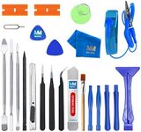 MMOBIEL Repair Tool Kit - Set for Smartphone, Tablet, Laptop, Console, Computer and more - Professional Kit incl. Anti Static Wrist Strap - 23 tools