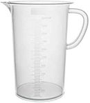 Indiginous Professional Plastic Measure Jar Cup Glass for Kitchen Cooking Jug Baking & Measuring Solids and Liquids (Transparent, 2000 ml)