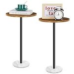 Round Side Table Set of 2 Small End