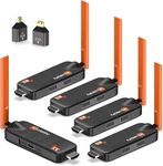 Wireless HDMI 1 Transmitter and 4 Receivers, Up to 6 RXs, Wireless Transmitter and Receiver, 5G/1080P HDMI Extender Streaming Video Audio für Laptop, Camera to TV, Projektor, Monitor - 98FT/30 M