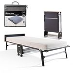 JAY-BE Rollaway Folding Bed, Memory Mattress & Storage Cover, Single
