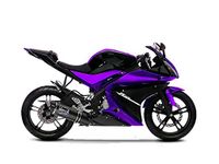 ADMOTO ABS plastic Motorcycle Injection Pre-Drilled Hole Cowl Fairings Bodywork Kit Complete Set For Yamaha R125 2008-2013/2014-2018 (C Dark purple, 2008-2013)