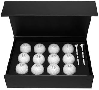 Infusion Personalized Golf Ball Gift Set - Monogrammed Golf Balls - 12 Custom Golf Balls Plus 2 Tees (GB-12)