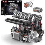 Mould King L4 Engine Building Blocks Sets, MOC Inline-Four Engine Scale Model Kit with Battery and Motor, Collectible Set for Adults, Construction Toys for Kids Children Boys Girl(1787 PCS