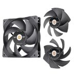 Thermaltake SWAFAN GT12 PC Cooling Fan, 3 Types of Detachable Fan Blades, High Pressure/High Air Flow/Reversed (Single Fan Pack) CL-F155-PL12BL-A