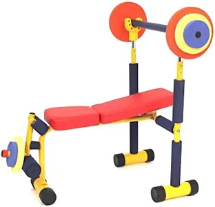 Redmon Fun and Fitness Exercise Equipment for Kids - Weight Bench Set
