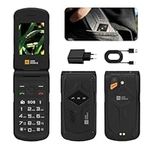 AGM M10 Rugged Basic Flip Phone, 4G Feature Cell Phone, Simple Mobile Phones, Waterproof & Drop-Proof, Pocket-sized, SOS Button, Speed Dial, 98dB Speaker, Large Fonts & Big Buttons, Dual SIM, FM Radio