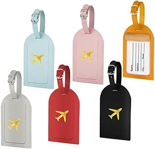 AMANMAN Viaggio Bagagli Tag 6 Pezzi Etichette per Valigie Aereo Tag Bagaglio Targhetta Valigia Etichette per Bagagli Etichetta Viaggio Bagaglio Identificatore Valigia Accessori da Viaggio Luggage Tags