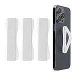 kwmobile Finger Holders For Smartphones - Set of 3 Self Adhesive Elasticated Finger Holder Straps for Phones - White