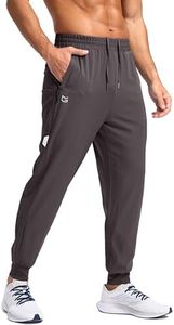 G Gradual Men's Joggers with Zipper Pockets Lightweight Athletic Workout Pants Quick Dry Sweatpants for Men Running Hiking(Purple Grey-new,XL)