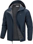 33,000ft Men's Hooded Softshell Jacket Waterproof Lightweight Insulated Windbreaker Fleece Lined Rain Shell Jacket