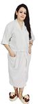 MUKHAKSH Women Ladies Girls White Bath Robe 100% Cotton (4XL)