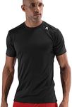 Anthem Athletics Hyperflex Men's Workout Shirt - Breathable Stretch Fabric for Running Athletic & Gym Training - Black Onyx - X-Large