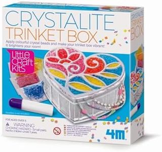 4M 404768 Little Craft Crystalite Trinket Box, Multi Colour