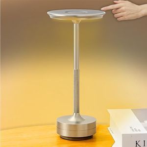 Générique Lampe de table rechargeable sans fil - 5000 mah - Lampe de bureau -Lampe de restaurant (Argent)