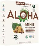 ALOHA Organic Plant Based Protein Bar MINIS |Chocolate Chip Cookie Dough| 20 Count, 24g Bars | Vegan, Low Sugar, Gluten Free, Paleo, Low Carb, Non-GMO, Stevia Free, Soy Free, No Sugar Alcohols