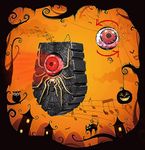 Halloween Decorative Doorbell with Spooky Sounds Haunted Doorbell with Glowing Eyeballs Halloween Decorations, Haunted House Halloween Party Props Decorations, Trick-or-Treating Children's Activities for Halloween Parties